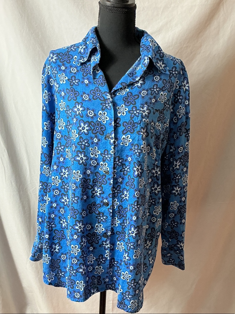 Marni Blue Floral Button-Down Shirt